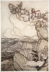 Feen in Bergen, aus Rip Van Winkle von Washington Irving, veröffentlicht 1910