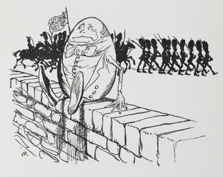 Humpty Dumpty saß auf einer Mauer