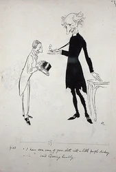 Ich habe einige Ihrer Stoffe mit einem kleinen lila Kragen gesehen... sagte Gissing demütig, Illustration aus 