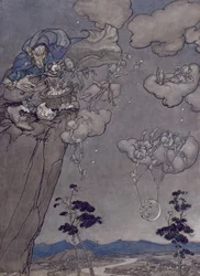 Illustration aus Rip Van Winkle von Washington Irving (1783-1859) 1904