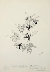 Einer der hübschesten Tänze, die du je gesehen hast, Illustration aus The Zankiwank and the Bletherwitch, von S.J. Adair Fitzgerald, veröffentlicht 1896