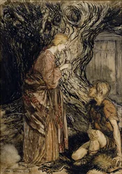 Siegmund und Sieglinde, Illustration aus Rheingold und die Walküre von Richard Wagner, Heinemann, 1910