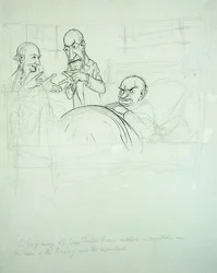 Sir George Savage und Sir James Crichton Browne (1840-1937) zur Beratung über den Fall des BXXXY und der Mitglieder gerufen