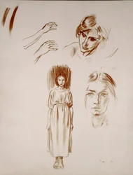 Studien einer Frau, von Gesichtern und Händen