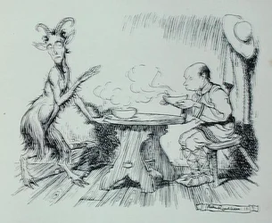 Der Mann und die Ziege, Illustration aus 