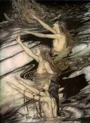 Die Rheintöchter, aus Siegfried und Götterdämmerung von Richard Wagner, 1911.