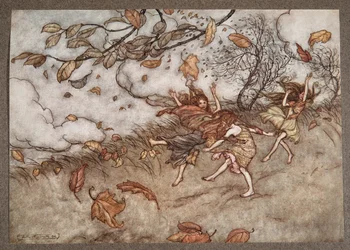 Es gibt fast nichts, das so viel Spaß versteht wie ein gefallenes Blatt, aus Peter Pan in Kensington Gardens von J M Barrie, veröffentlicht 1906