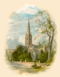 Kathedrale von Salisbury, vom Bischofspalast aus