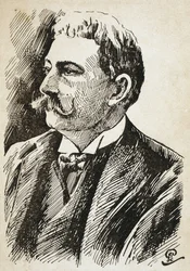 Aluísio de Azevedo (1857-1913). Brasilianischer Schriftsteller. Gravur.