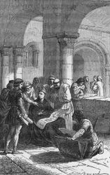Abt Suger leitete den Wiederaufbau der Abteikirche von Saint Denis.