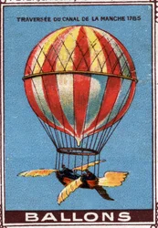 Ballon während der Überquerung des Ärmelkanals