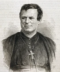 Claude Marie Dubuis. Englisch geborener Prälat der römisch-katholischen Kirche. Er diente als Bischof von Galveston von 1862 bis 1892. Gravur. Spanien. Katalonien. Barcelona. Universitätsbibliothek Barcelona