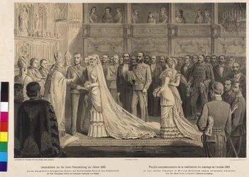 Trauungszeremonie von Kronprinz Rudolf mit Prinzessin Stephanie von Belgien