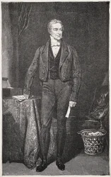 PEEL, Robert (1788-1850). Premierminister des Vereinigten Königreichs (1834-1835 und 1841-1846). Stich für Rafael Ward