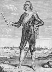 Porträt von Abraham von Fabert von Esternay, Marschall von Frankreich - Stich