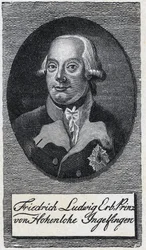 Porträt von Frederic-Louis von Hohenlohe-Ingelfingen