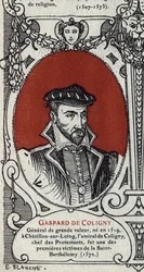 Porträt des französischen Admirals Gaspard de Coligny (Gravur)