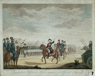 Russisches Lager in Italien im Jahr 1799, kommandiert von Prinz und Feldmarschall Alexander Suworow