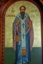 Heiliger Basilius Ikone. Kathedrale, Harissa, 2022
