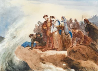 Illustration zur Ballade Der Taucher von Friedrich Schiller