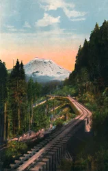 Mount Rainier von der C. M. & P. S. R. R., um 1916
