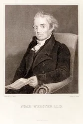 Noah Webster: Amerikanischer Lexikograf (Gravur)