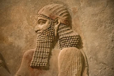 Detail von König Sargon II. von Assyrien aus dem Palast von König Sargon in Khorsabad, ca. 716-713 v. Chr.