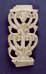 Palmettenfragment aus Fort Shalmaneser, Nimrud, 8. Jahrhundert v. Chr.
