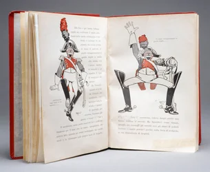 Polizisten in voller Uniform aus Die Abenteuer von Pinocchio von Carlo Collodi, Italien