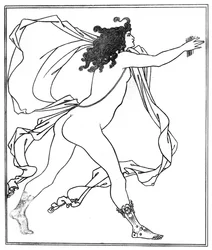 Apollo verfolgt Daphne (Feder & Tinte)