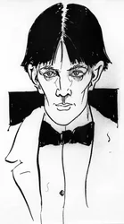 Selbstporträt von Aubrey Vincent Beardsley (1872-1898) englischer Illustrator und Schriftsteller