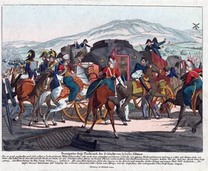 Die Flucht Napoleons nach der Schlacht von Waterloo (1815)
