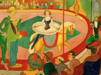 Circusbild I: Kunstreiterin