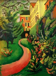 Unser Garten mit blühenden Rabatten