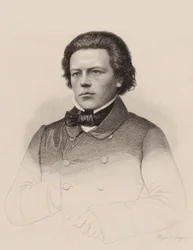 Porträt des Komponisten Anton Rubinstein 1829-1894, 1850