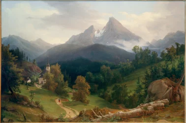 Landschaft mit Watzmann