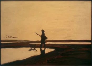 Der Jäger und sein Hund in der Camargue