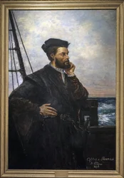 Porträt von Jacques Cartier (1491-1557), französischer Seefahrer und Entdecker. 1895, Museum für Geschichte in Saint-Malo