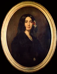 Porträt von George Sand (Aurore Dupin, Baronne Dudevant) (1804-1876)