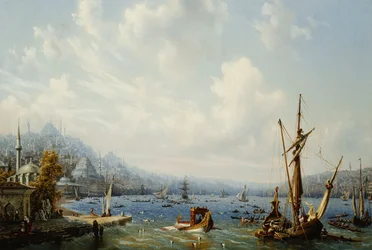 Boote auf dem Bosporus, vor Konstantinopel, 1846
