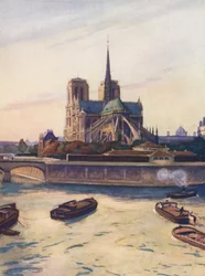 Frankreich: Notre-Dame de Paris (Farblithographie)