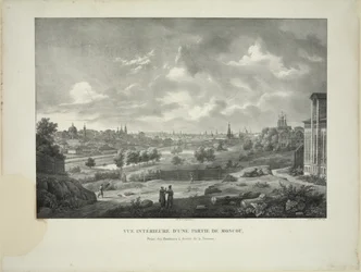 Über den Yauza-Fluss in Moskau, ca. 1830