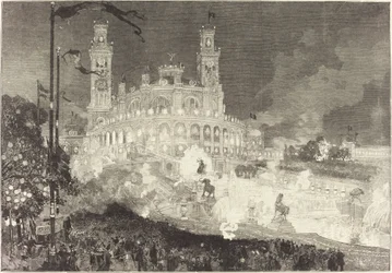 14. Juli. Beleuchtung des Palais du Trocadéro