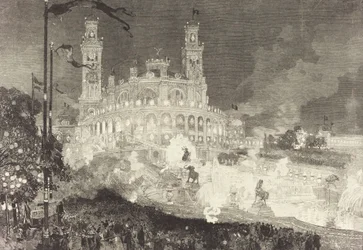 14. Juli. Beleuchtung des Palais du Trocadéro, 1883