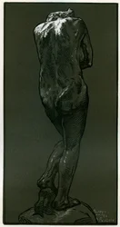 Ein Holzschnitt nach einer Statue von Rodin