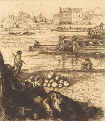 Dockarbeiter, Pier an der La Gare Le débardeur, quai de La Gare, 1894