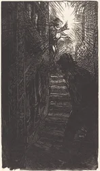 Skulpturierte Treppe Rue Boutebrie
