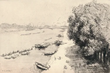 Die Seine an der Pont National, 1915