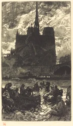Tränke hinter Notre-Dame
