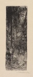 Fontainebleau-Wald: Fällung der Kiefern (La Forêt de Fontainebleau: Abatage des pins)